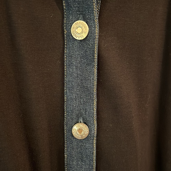 Mango Combined contrast denim overshirt size M - Picture 9 of 11